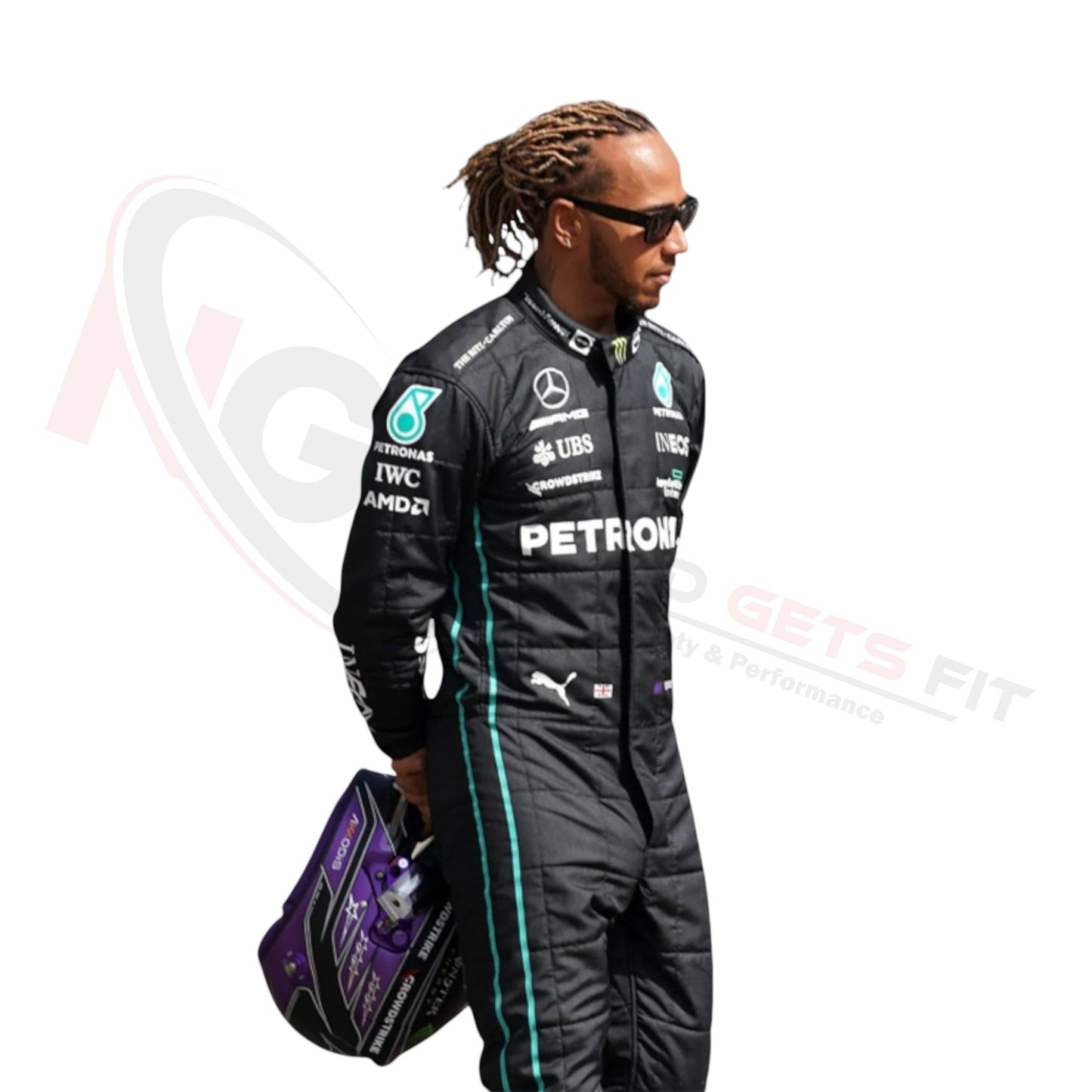 2022 Lewis Hamilton PETRONAS Mercedes F1 Race Suit REPLICA