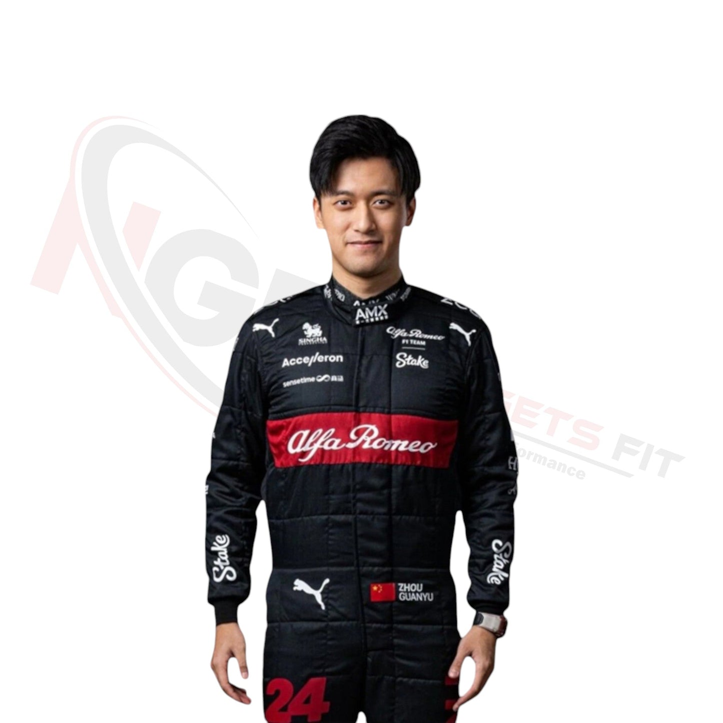2023 Zhou Guanyu Alfa Romeo F1 Race Suit Replica