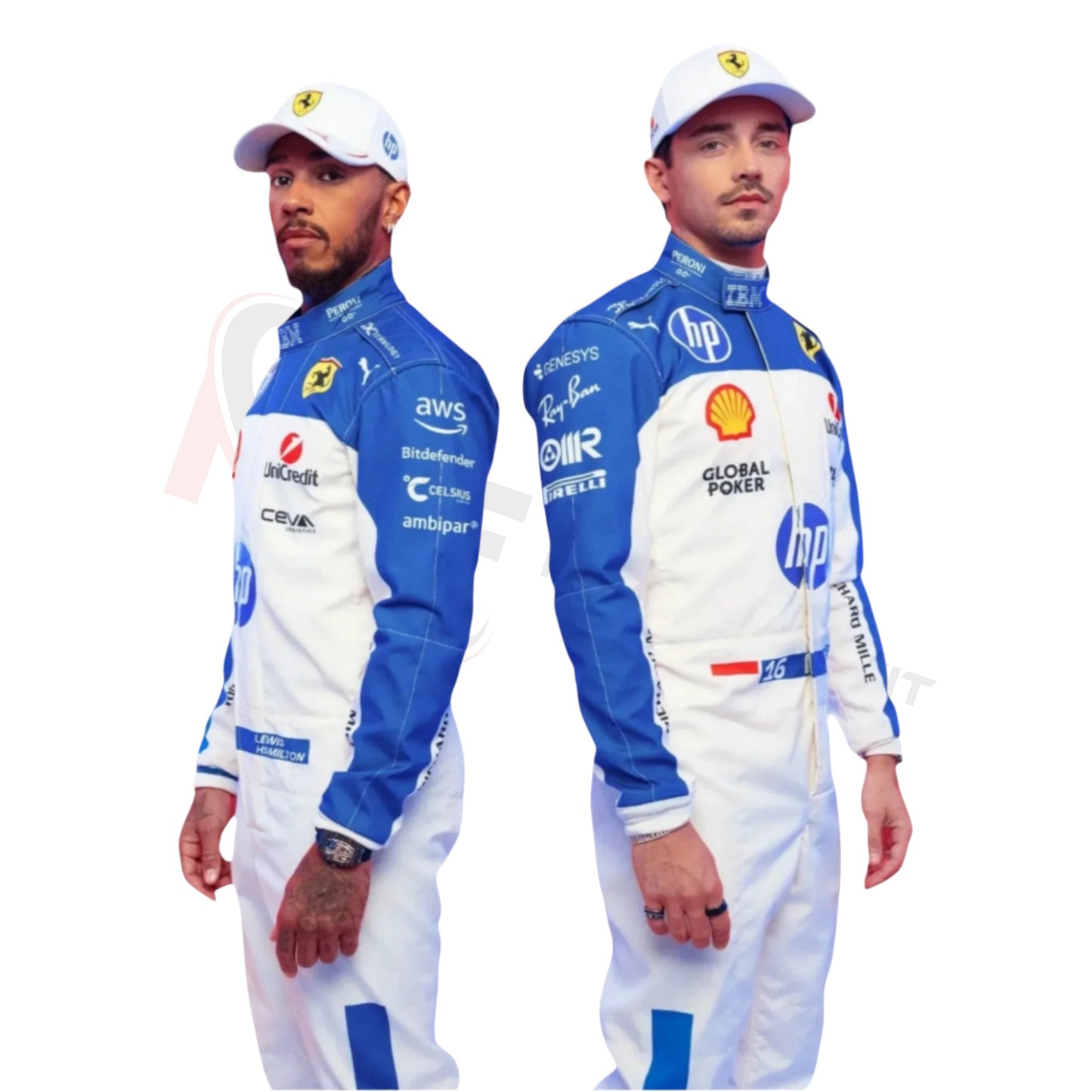 2025 Lewis Hamilton Ferrari Racing Miami GP Race Suit