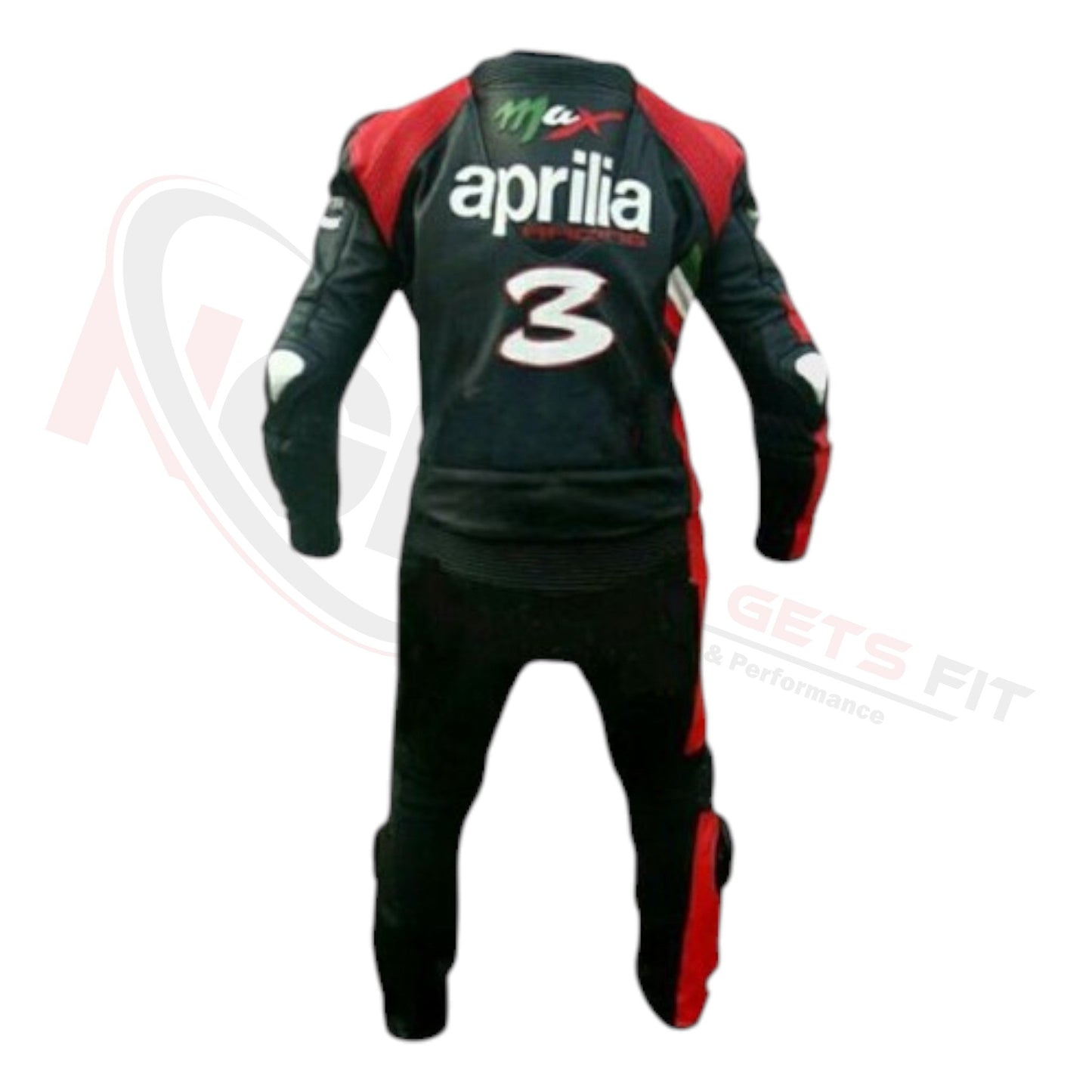 APRILIA MAX MOTORCYCLE RIDER SUIT Leather Motogp Racing SUIT