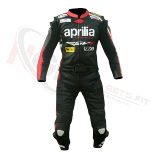 APRILIA MAX MOTORCYCLE RIDER SUIT Leather Motogp Racing SUIT