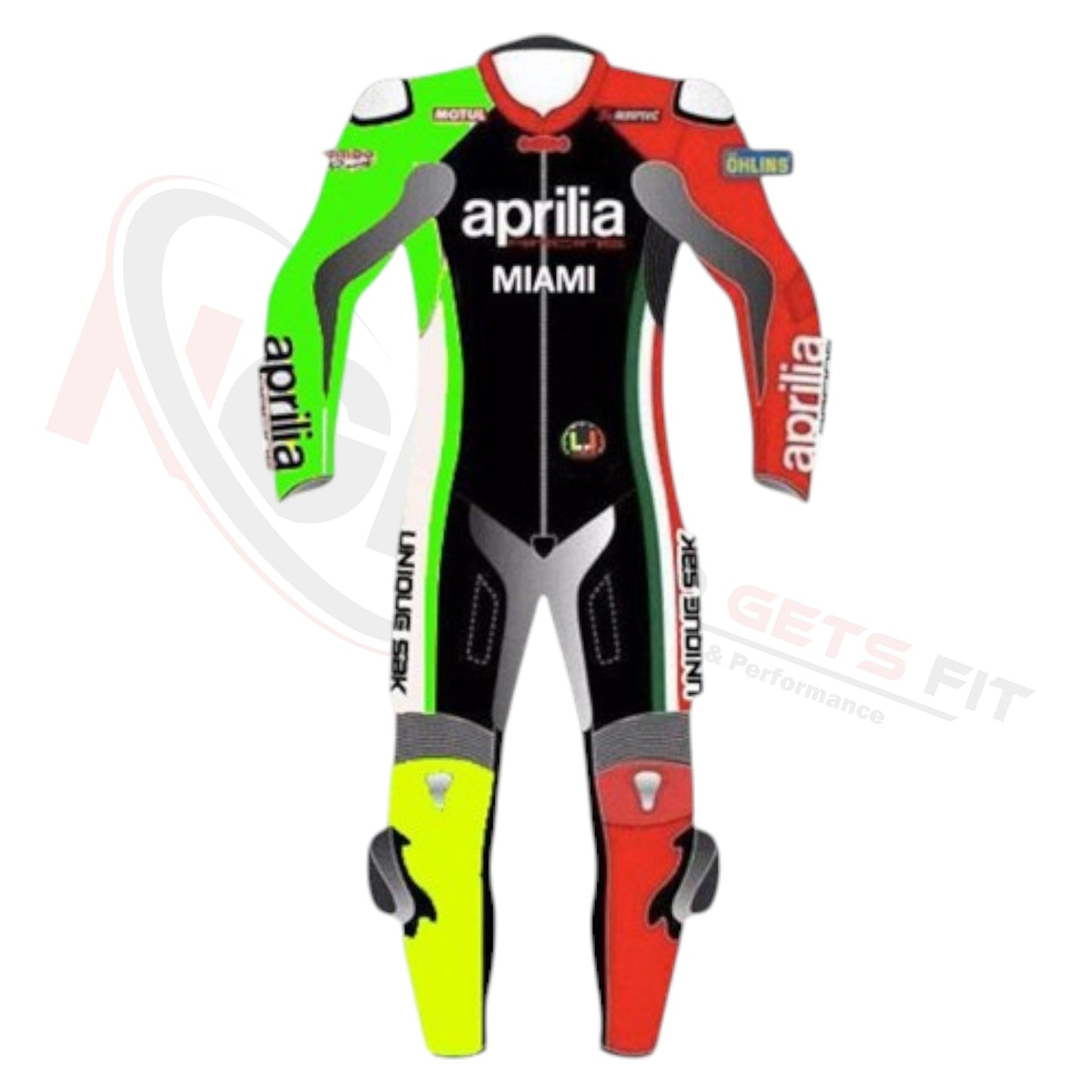 APRILIA MIAMI MOTORCYCLE LEATHER Racing SUIT