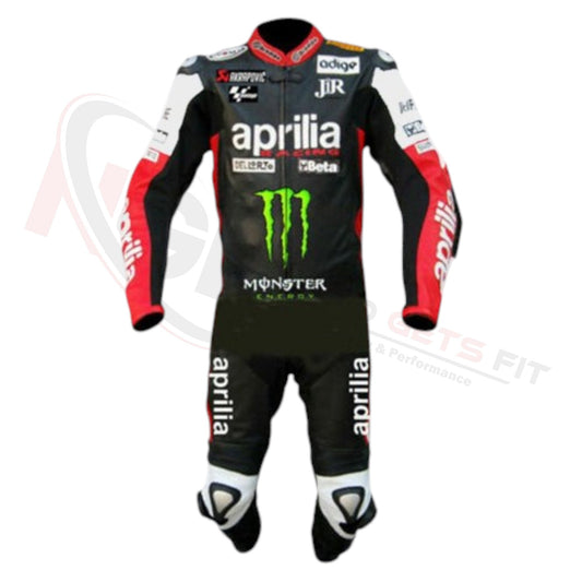 APRILIA MONSTER ENERGY MOTORBIKE SUIT - LEATHER BIKER Racing SUIT