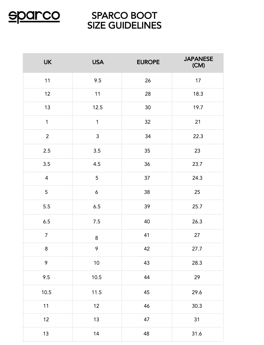 Sparco K Rapid Kart Boots Lace Closure
