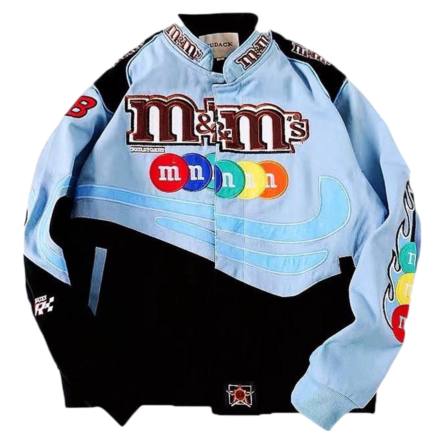 M&M NASCAR Racing Jacket / Team Jacket Blu and Black