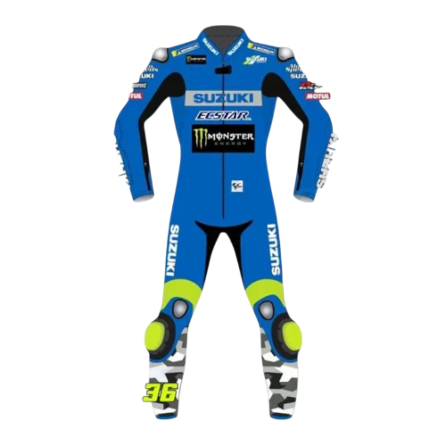 uzuki MotoGP 2021 Joan Mir Motorbike Leather Race Suit