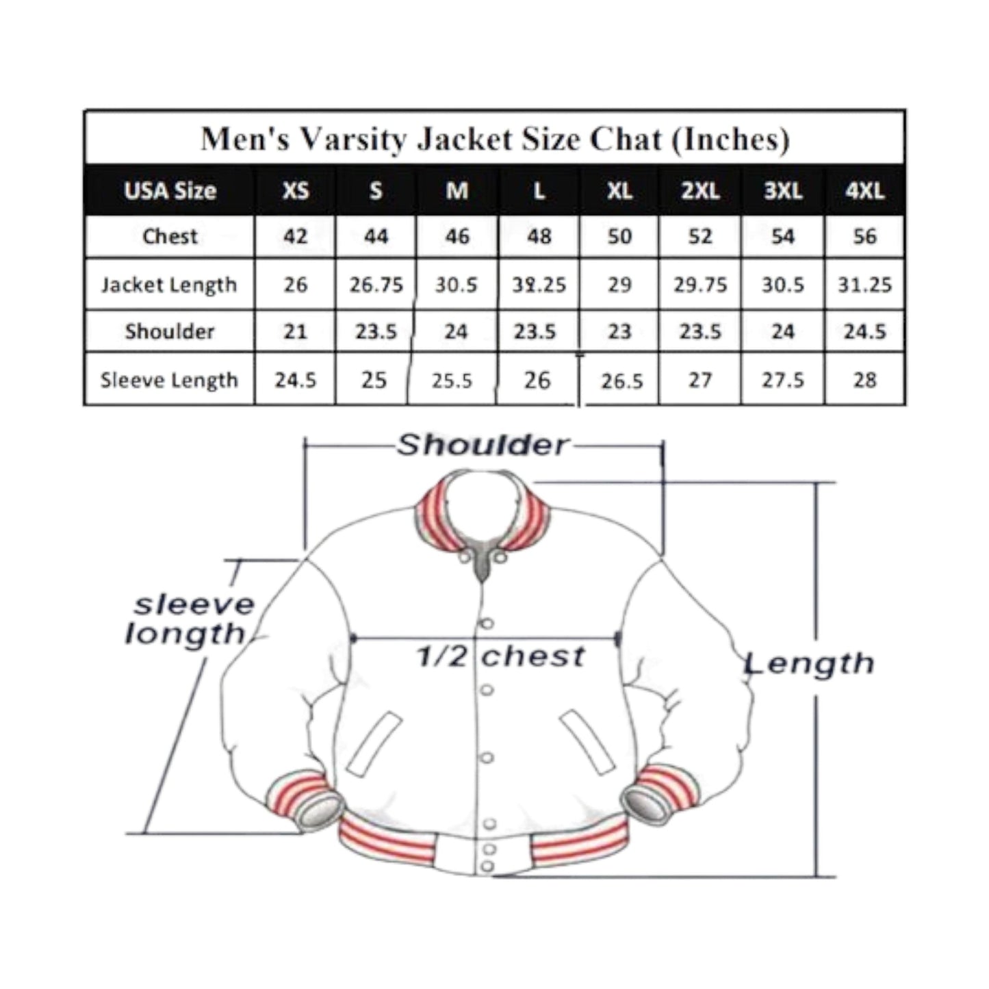 Varsity Jacket / LetterMan Jacket / Bomber Jacket / Team Jacket