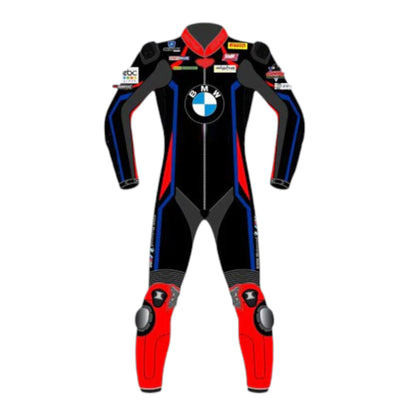 BMW Cowhide Leather Motorcycle Racing Suit with CE Padding