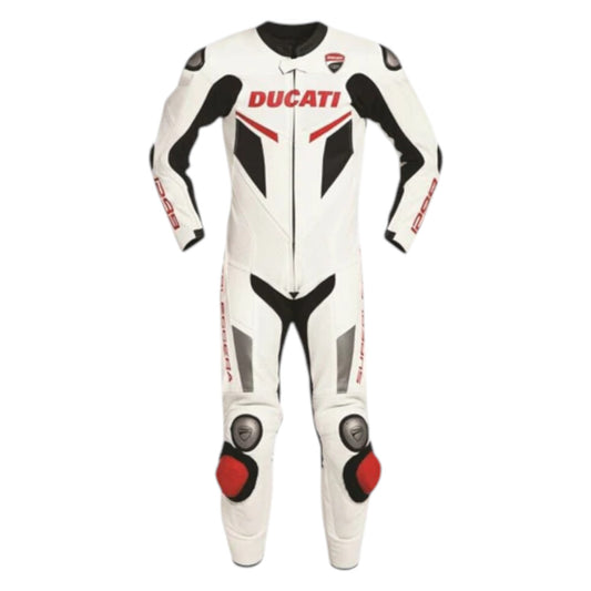Ducati White MotoGP Leather Race Suit
