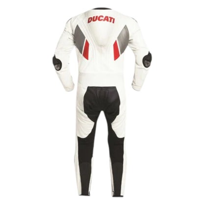 Ducati White MotoGP Leather Race Suit