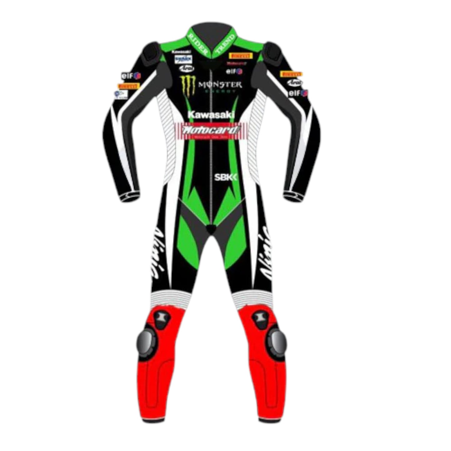 Jonathan Rea Kawasaki WSBK 2017 Racing Motorbike Suit