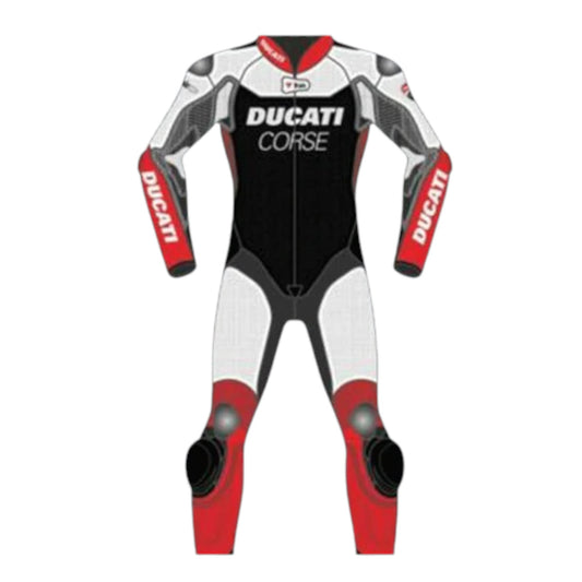 Ducati Corse Motorbike Leather Racing Suit
