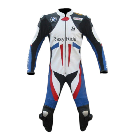 BMW Cowhide Leather Motorcycle Racing Suit with CE Padding