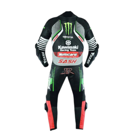 Kawasaki Racing Suit – Genuine Cowhide Leather