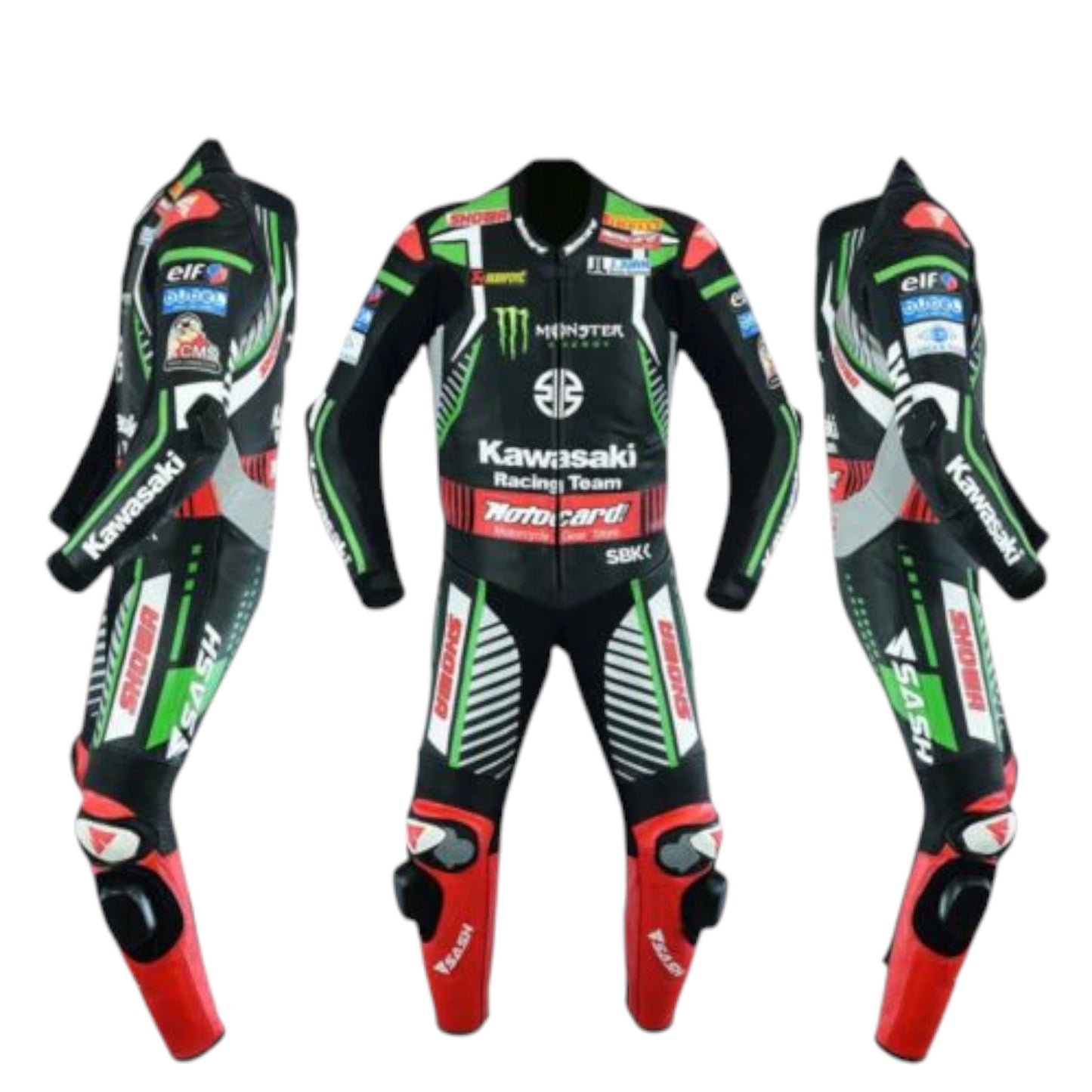 Kawasaki Racing Suit – Genuine Cowhide Leather